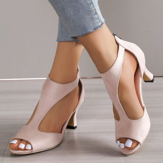 Alouettea™ Absatzschuhe mit seitlichem Cut-Out und Peep Toe